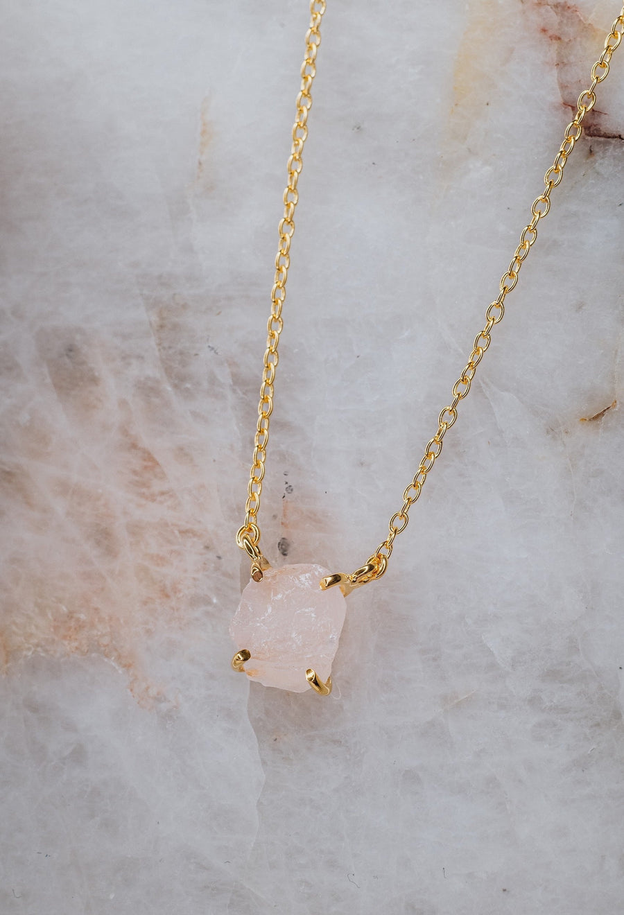Rose quartz necklace