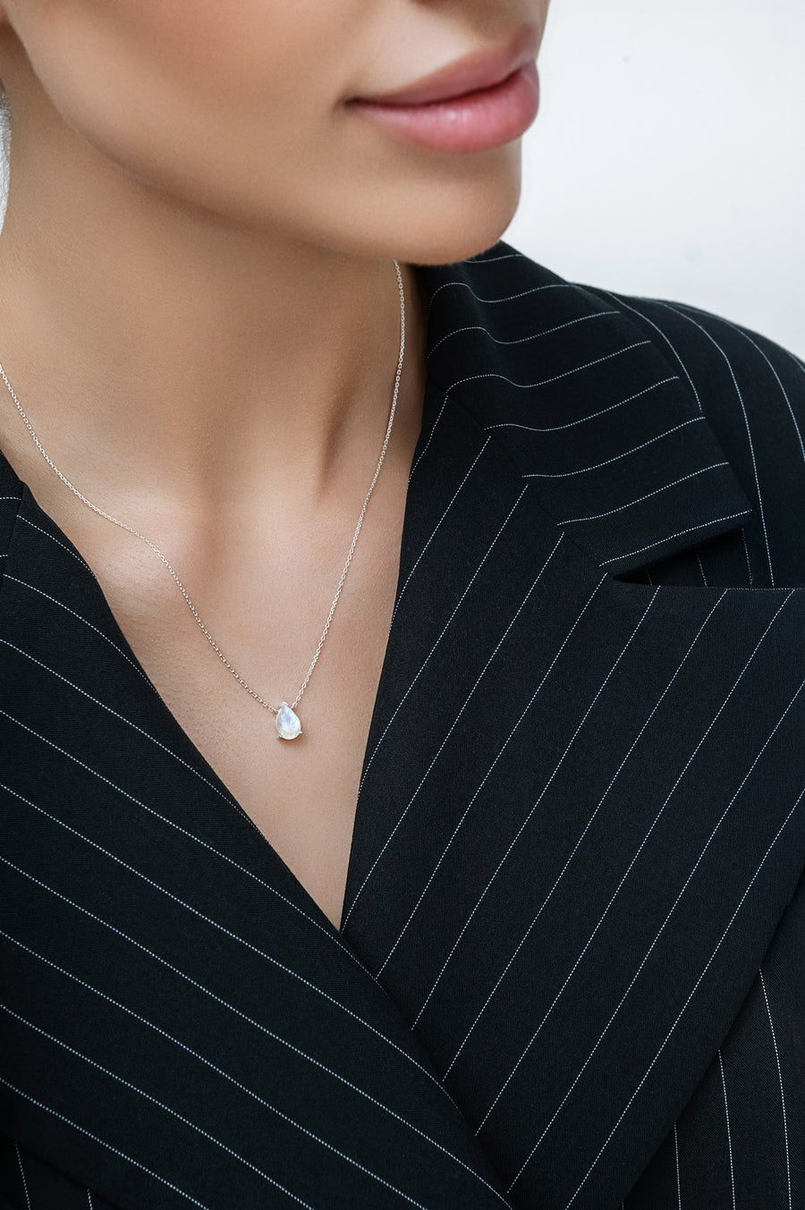 Moonstone teardrop necklace