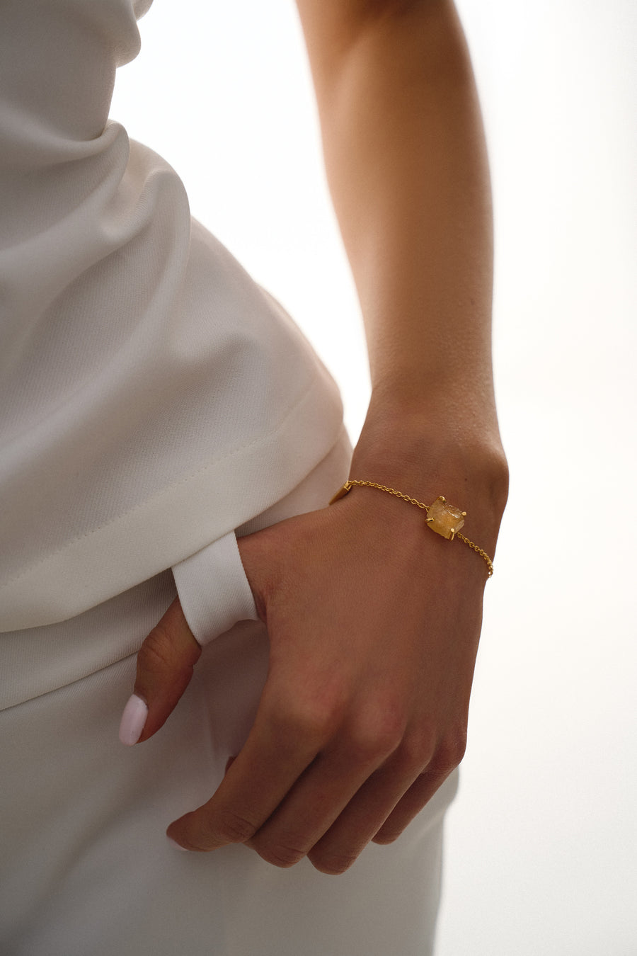 Citrine "SUCCESS" 18K intention bracelet
