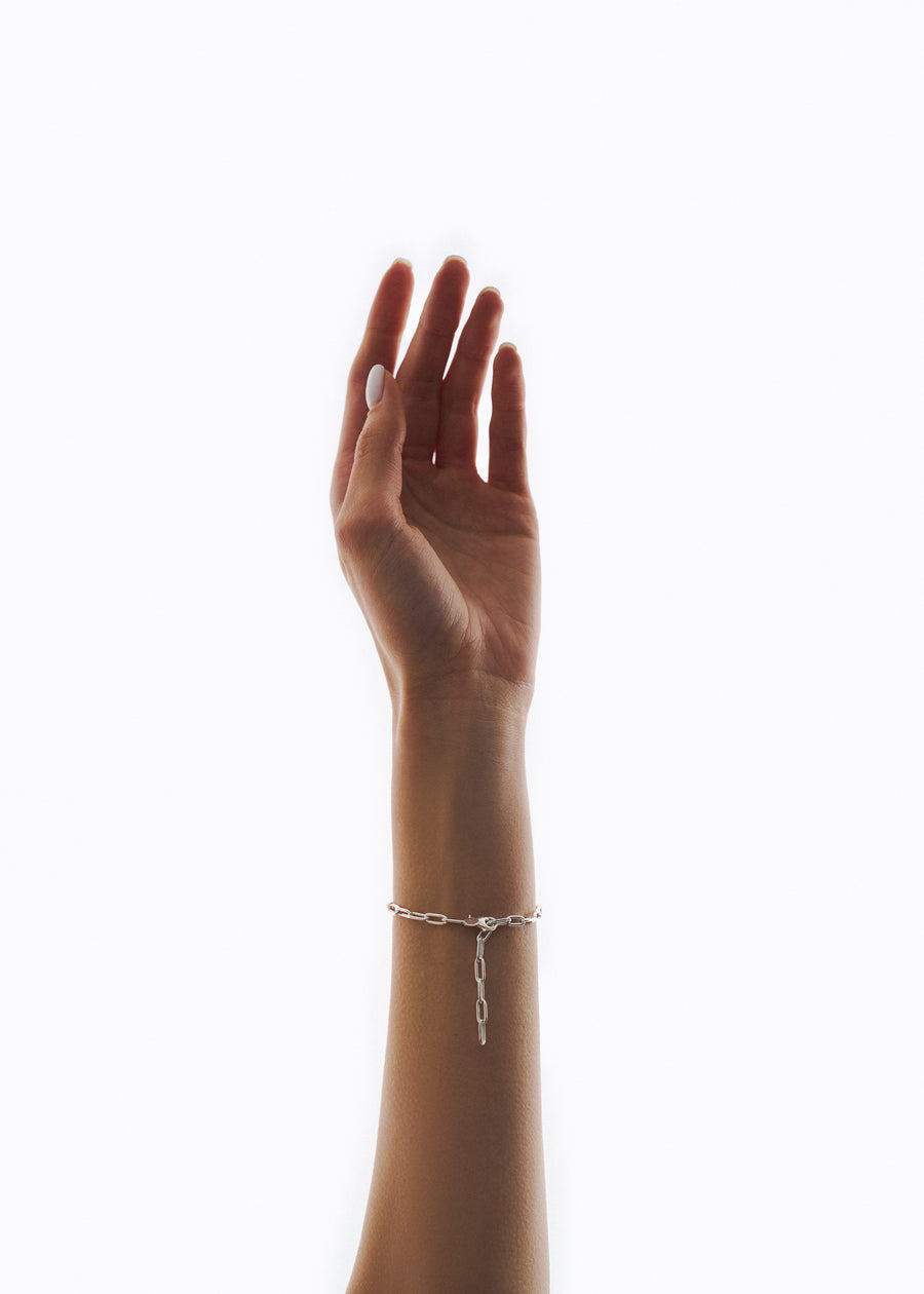 Silver chain bracelet