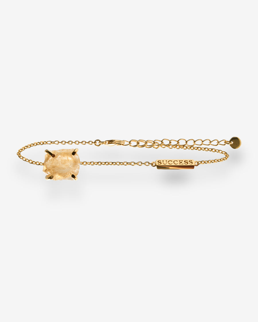 Citrine "SUCCESS" 18K intention bracelet