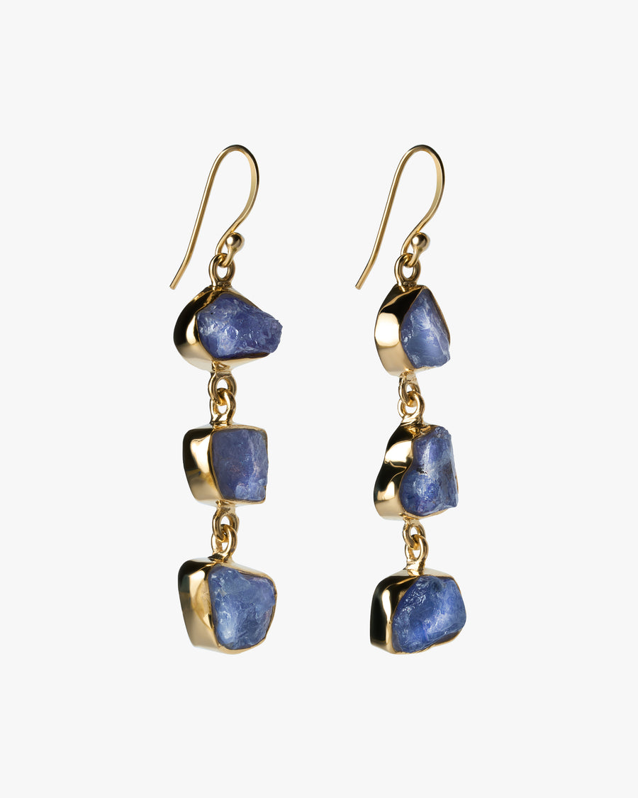 Tanzanite triple 18K earrings