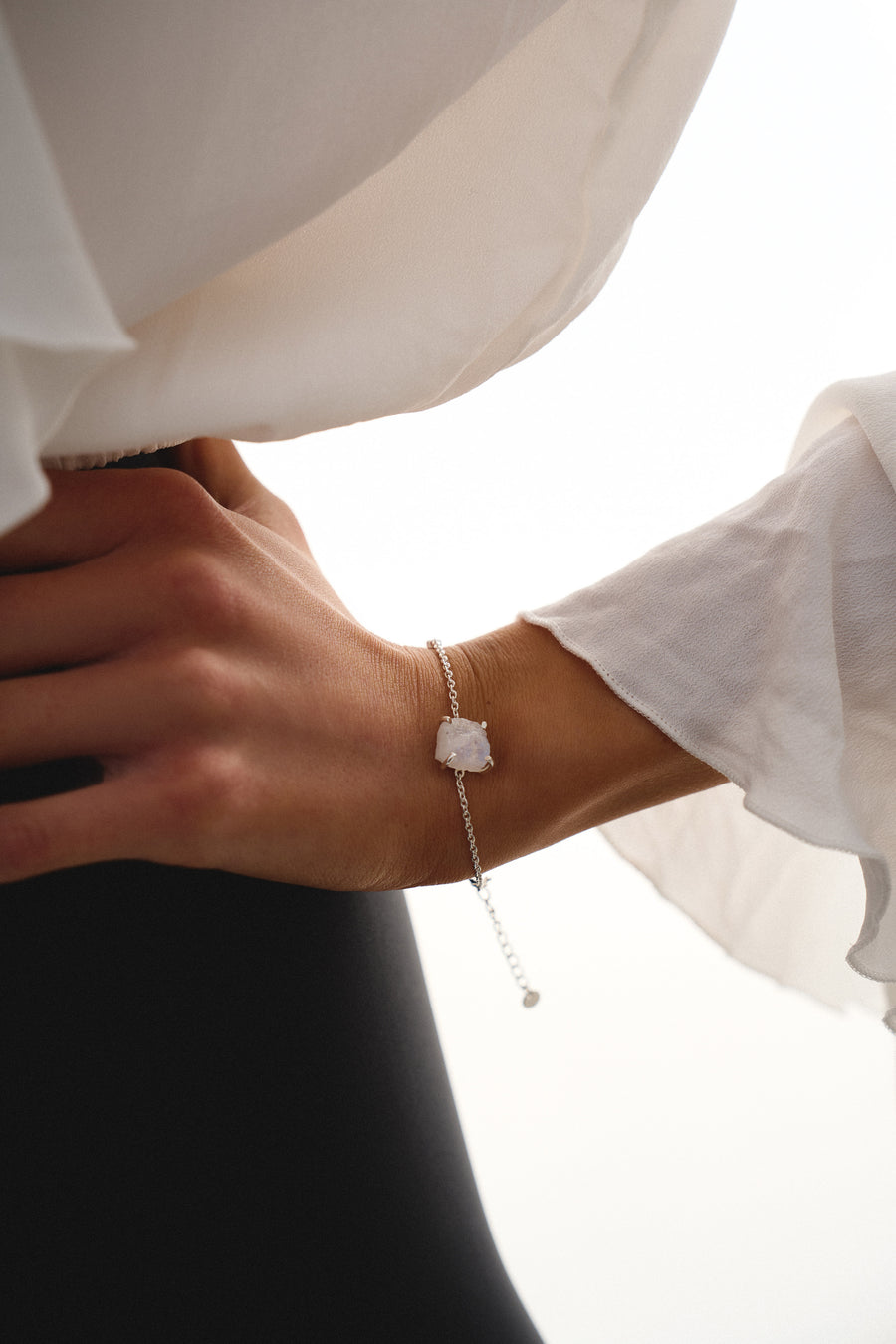 Bracelet d'Intention « NOUVELLE VIE » en Pierre de Lune