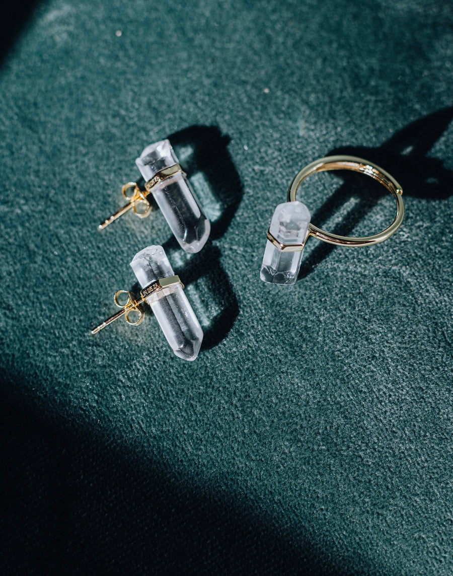 Bague en quartz clair