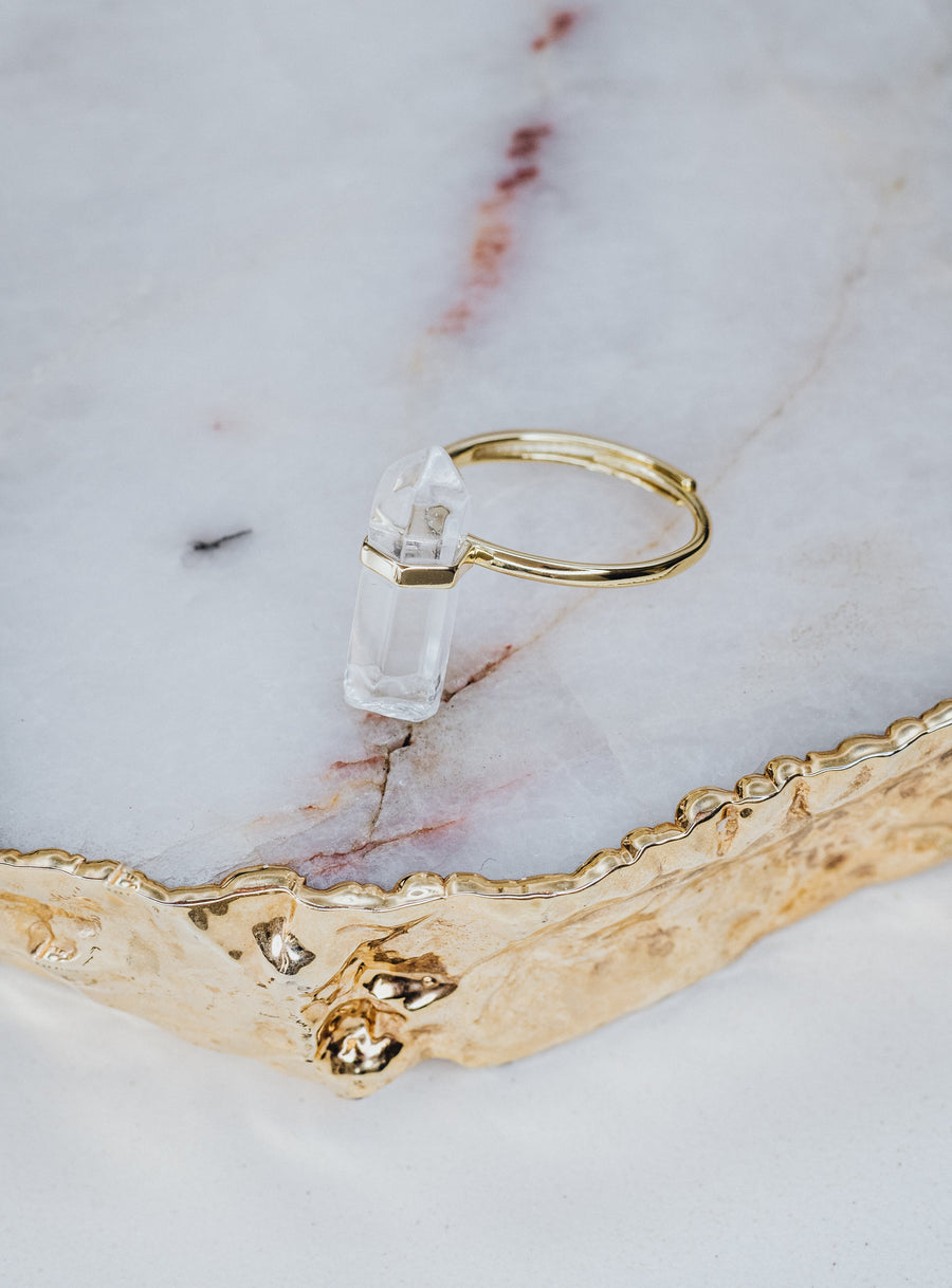 Bague en quartz clair