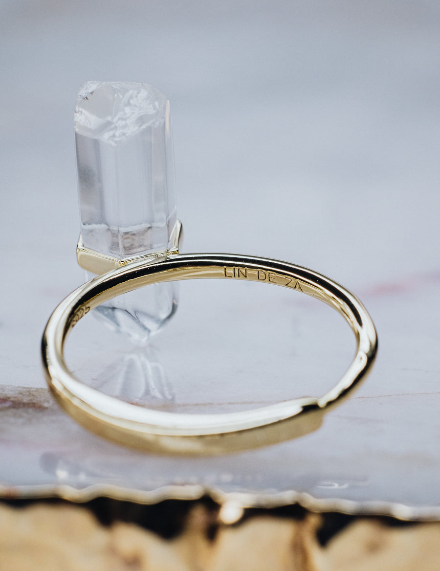 Bague en quartz clair