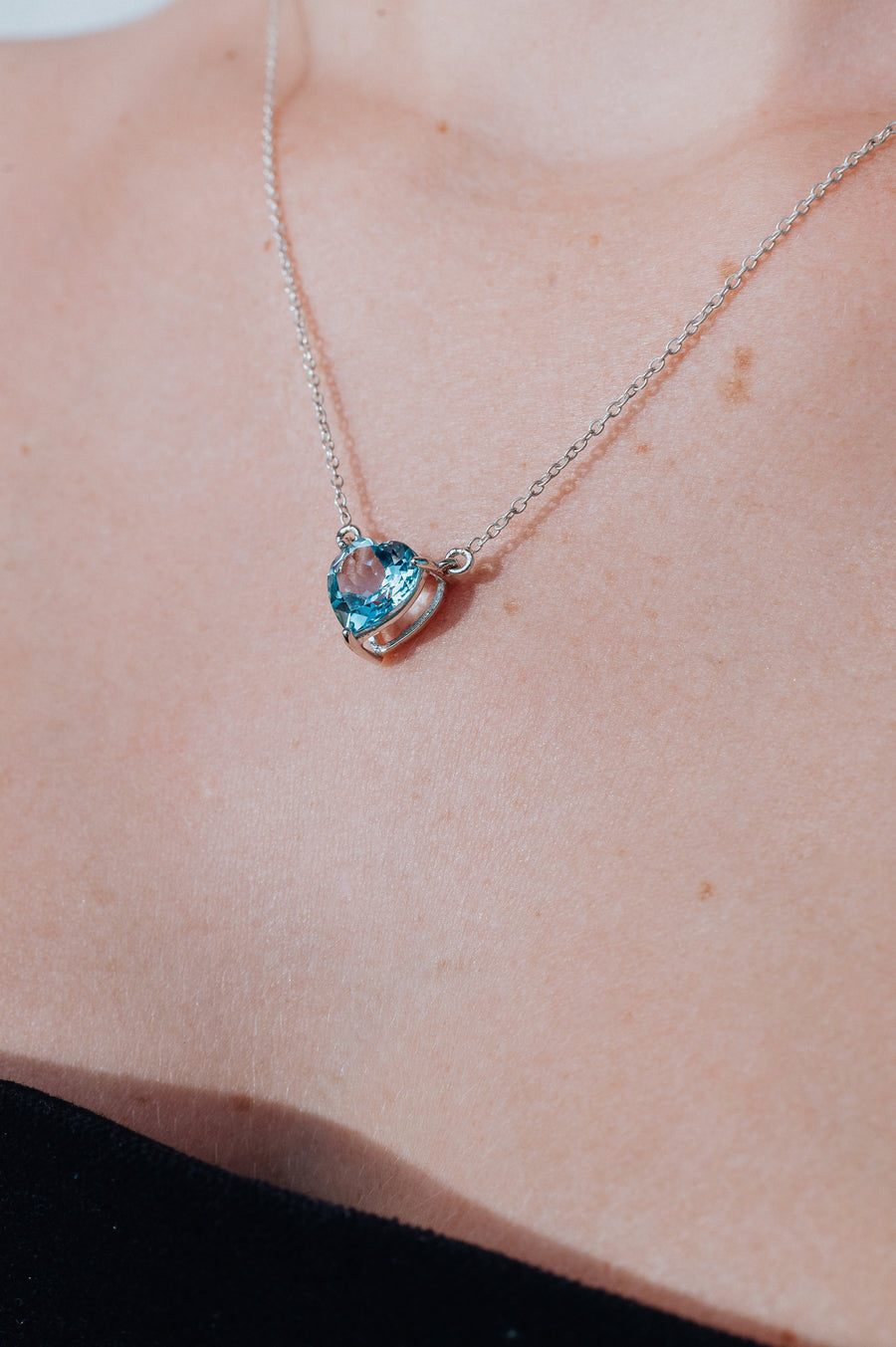 Blue topaz necklace