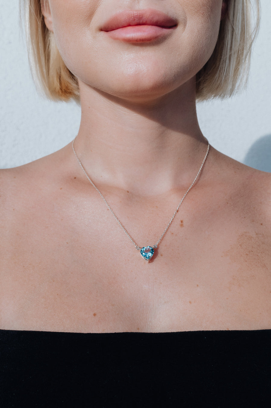 Blue topaz necklace