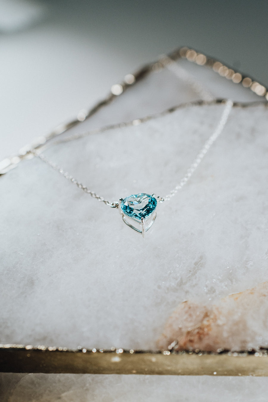 Blue topaz necklace