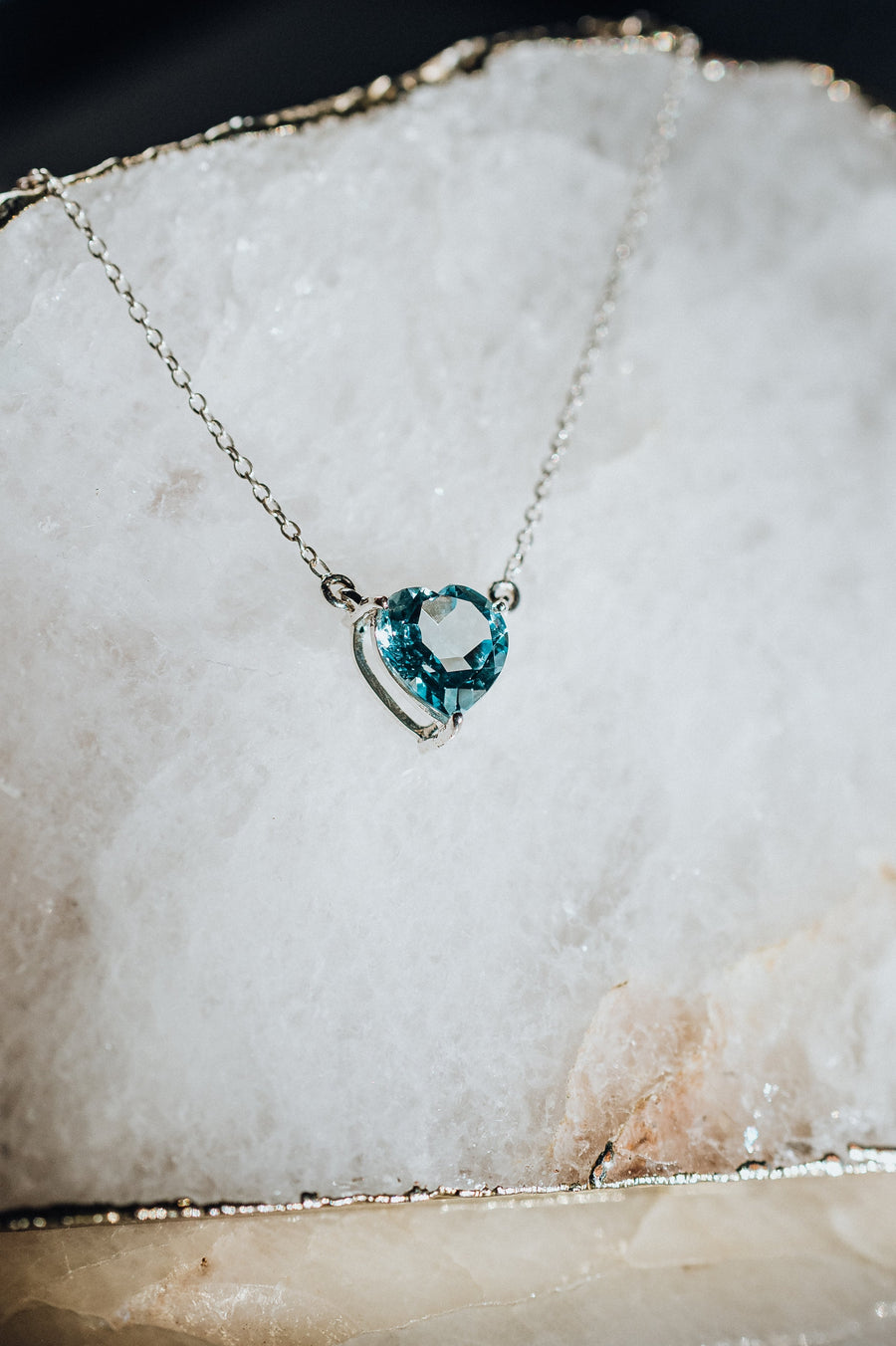Blue topaz necklace