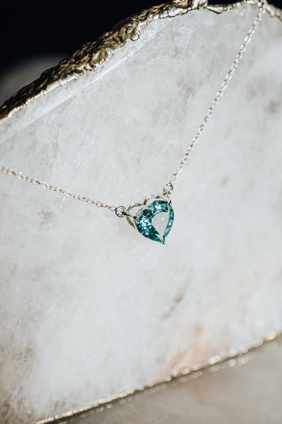 Blue topaz necklace