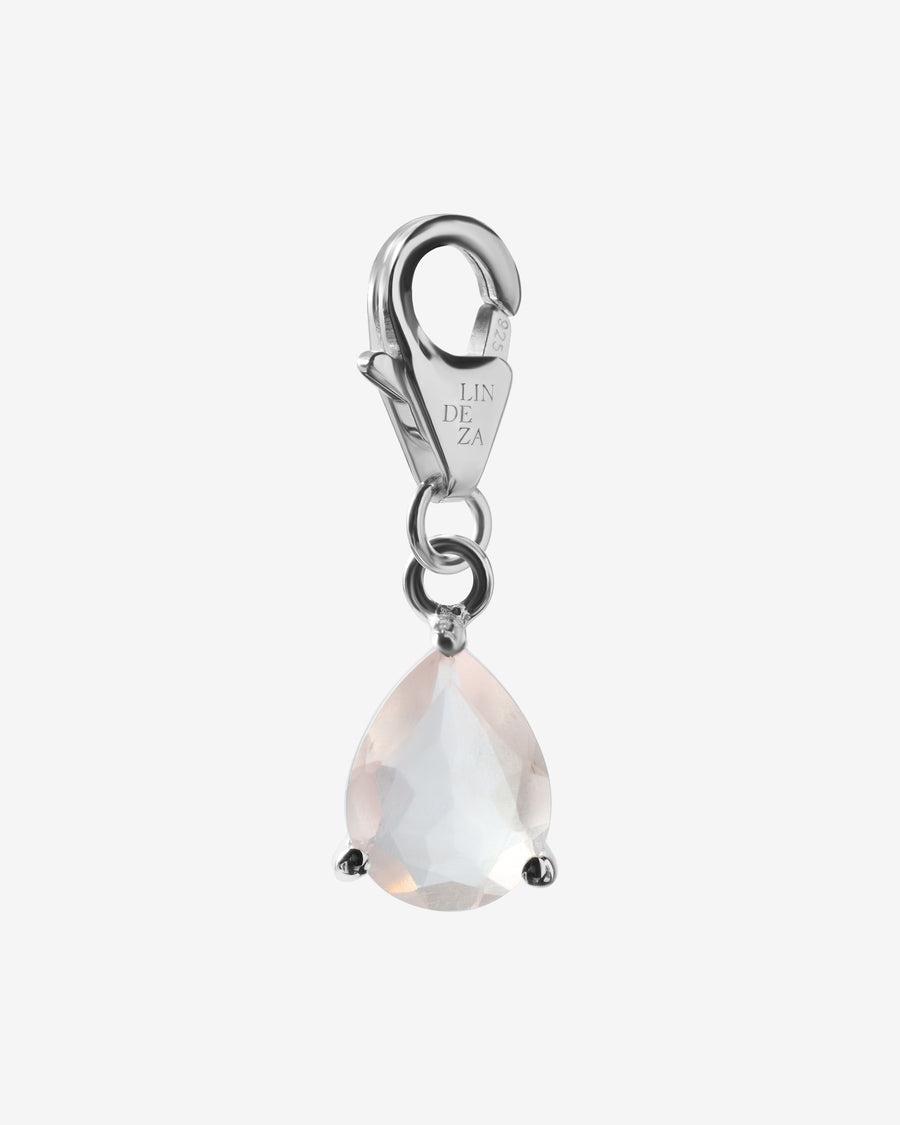 Charm en Argent et Quartz Rose