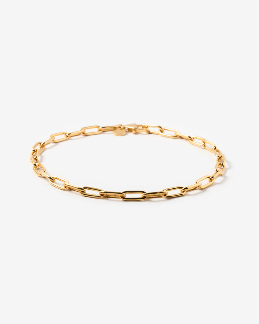 Silver chain 18K gold plated bracelet