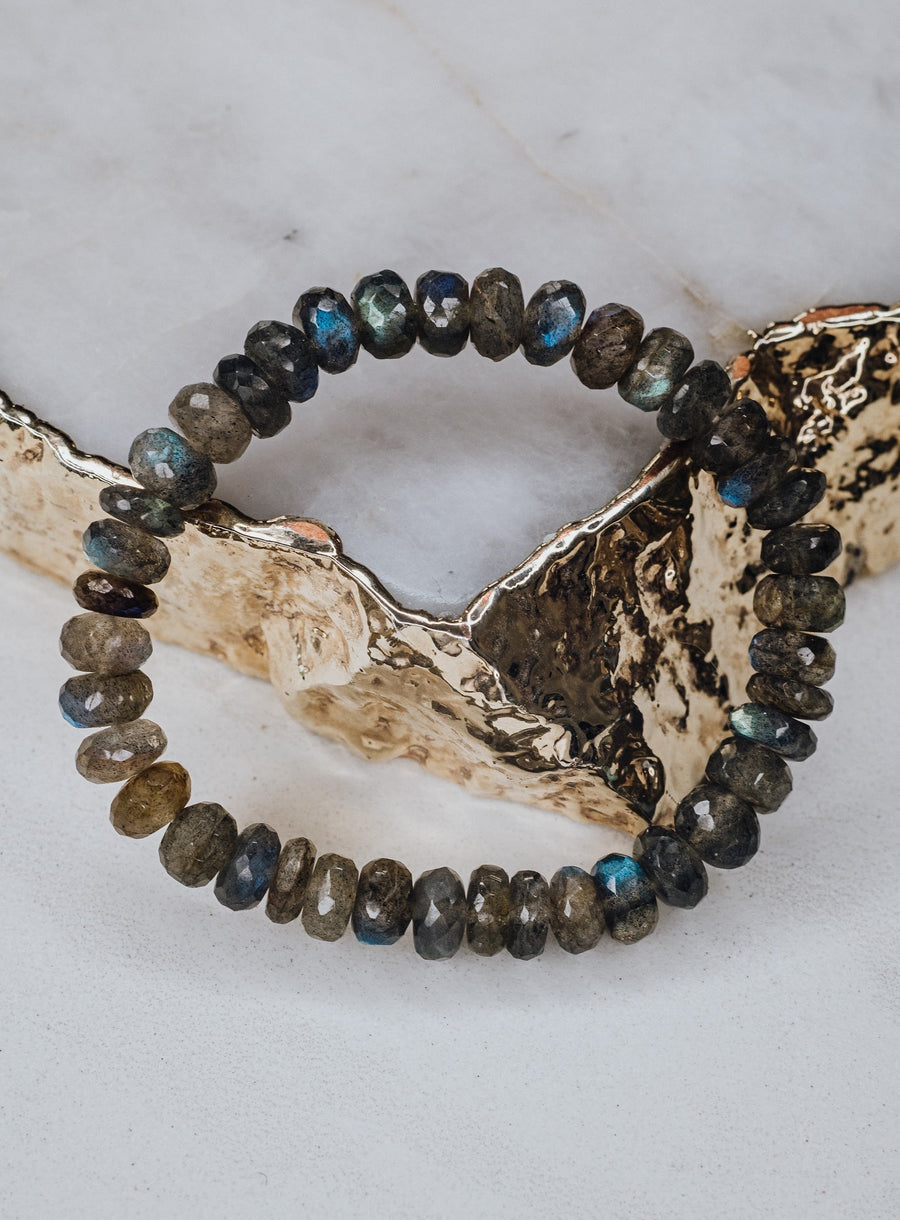 Labradorite faceted bracelet