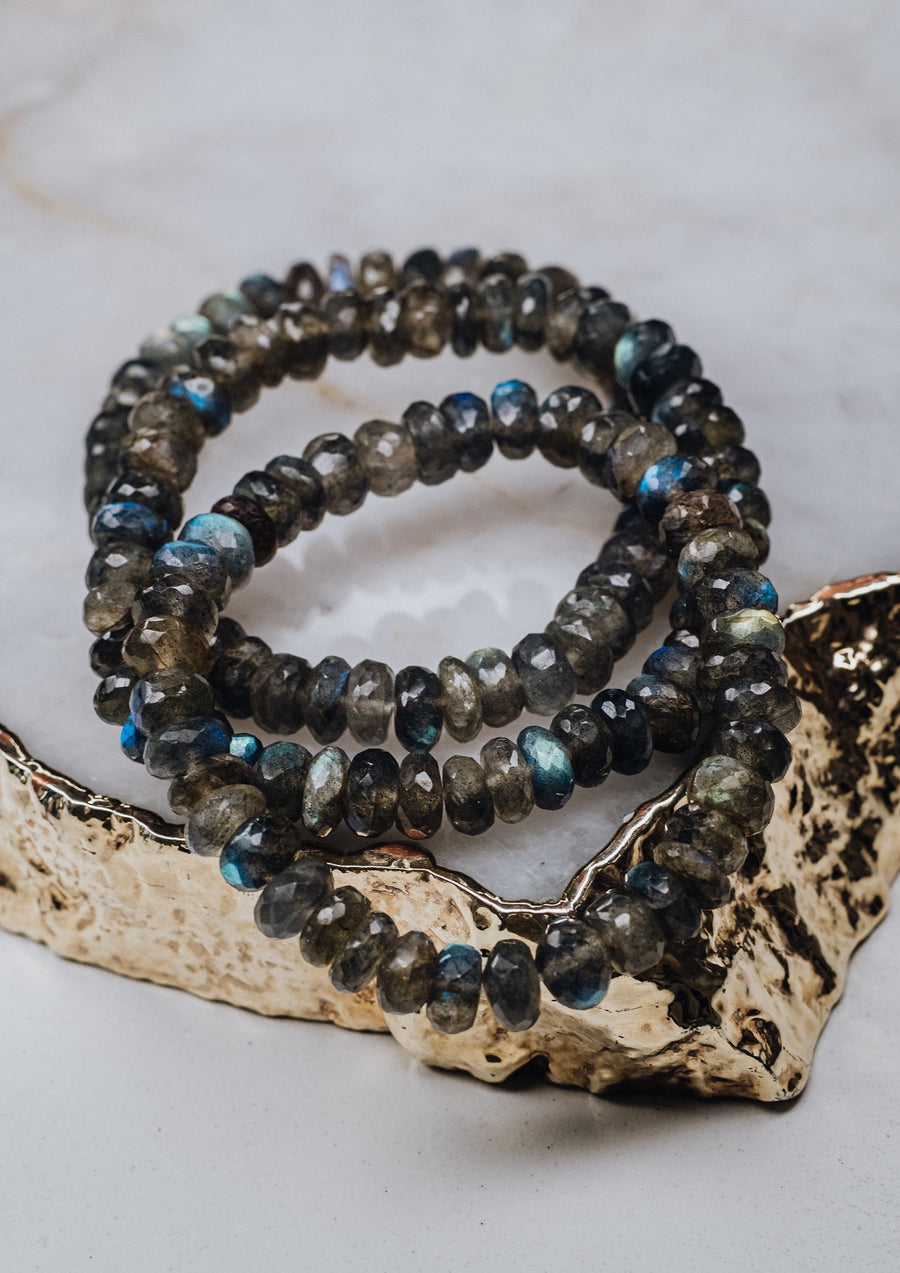 Labradorite faceted bracelet