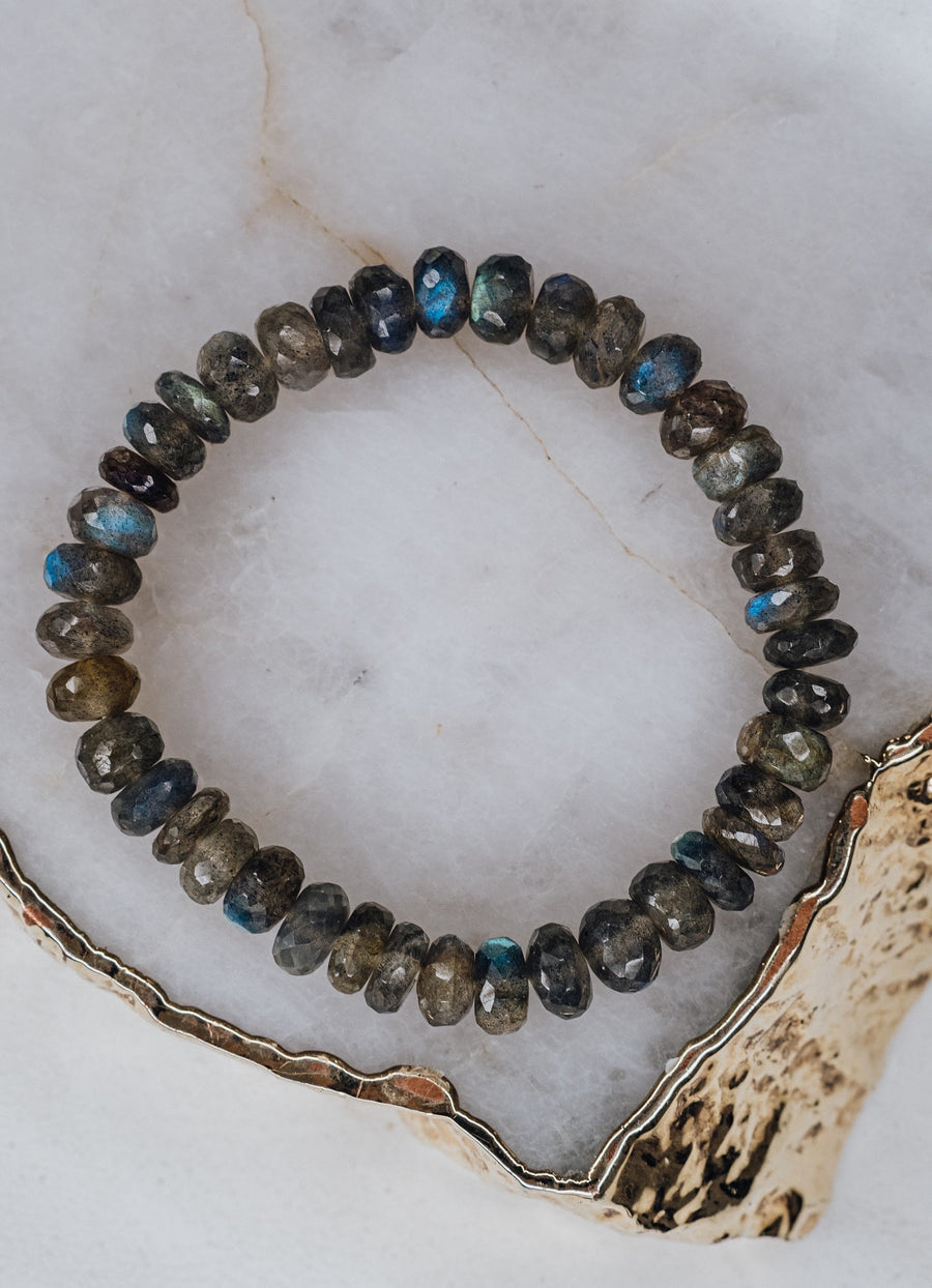 Labradorite faceted bracelet