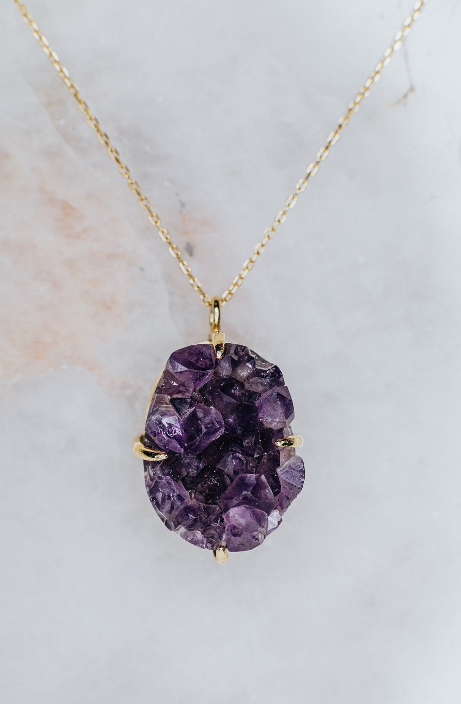 Amethyst sterling silver necklace