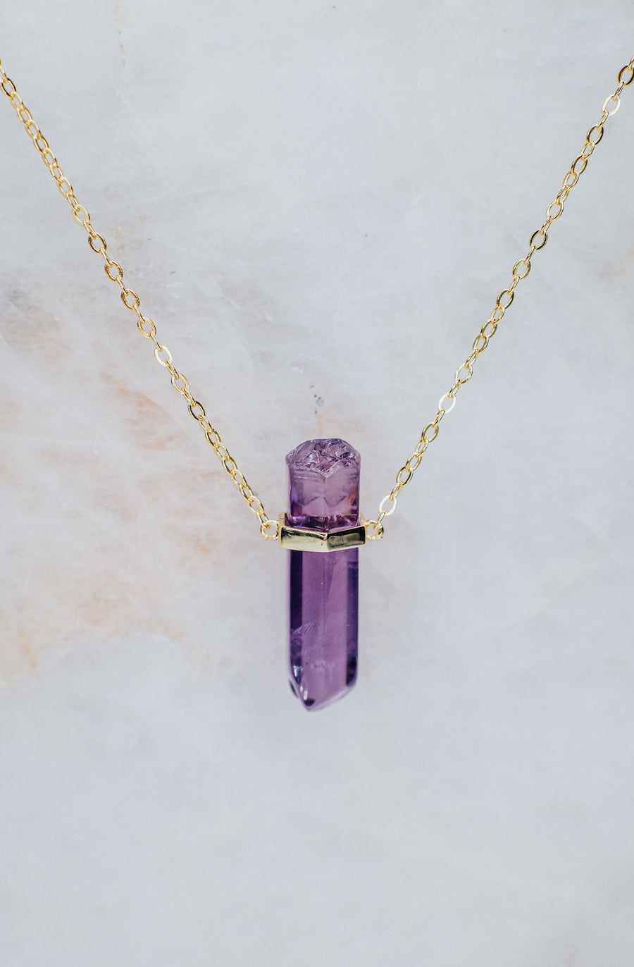 Amethyst sterling silver necklace
