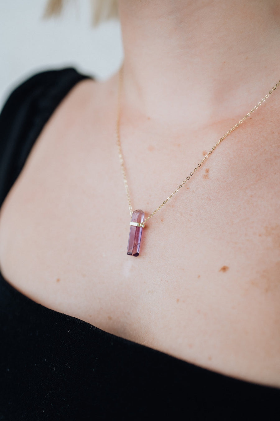 Amethyst sterling silver necklace