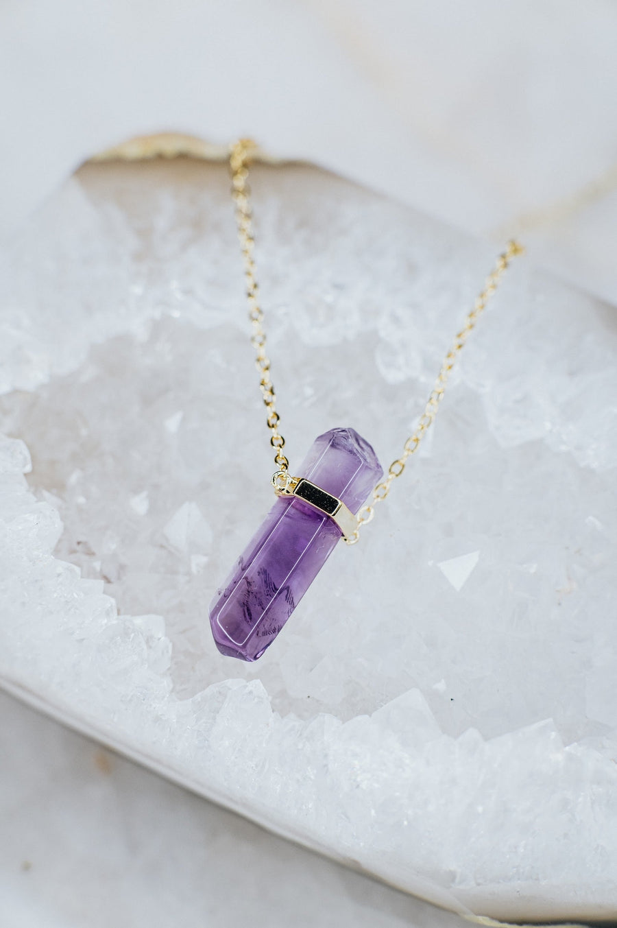 Amethyst sterling silver necklace