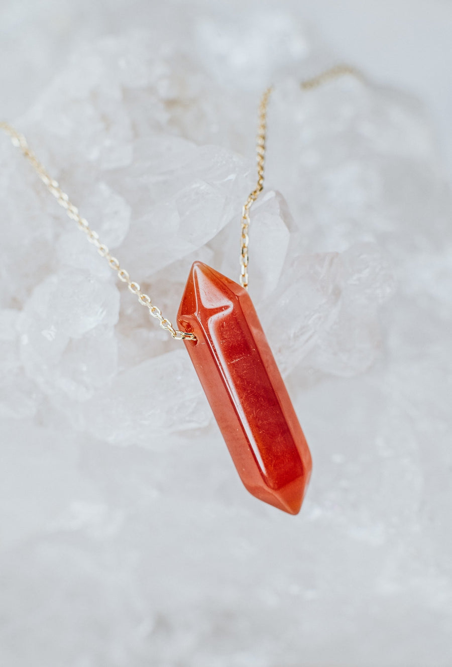 Collier à pointes en cornaline