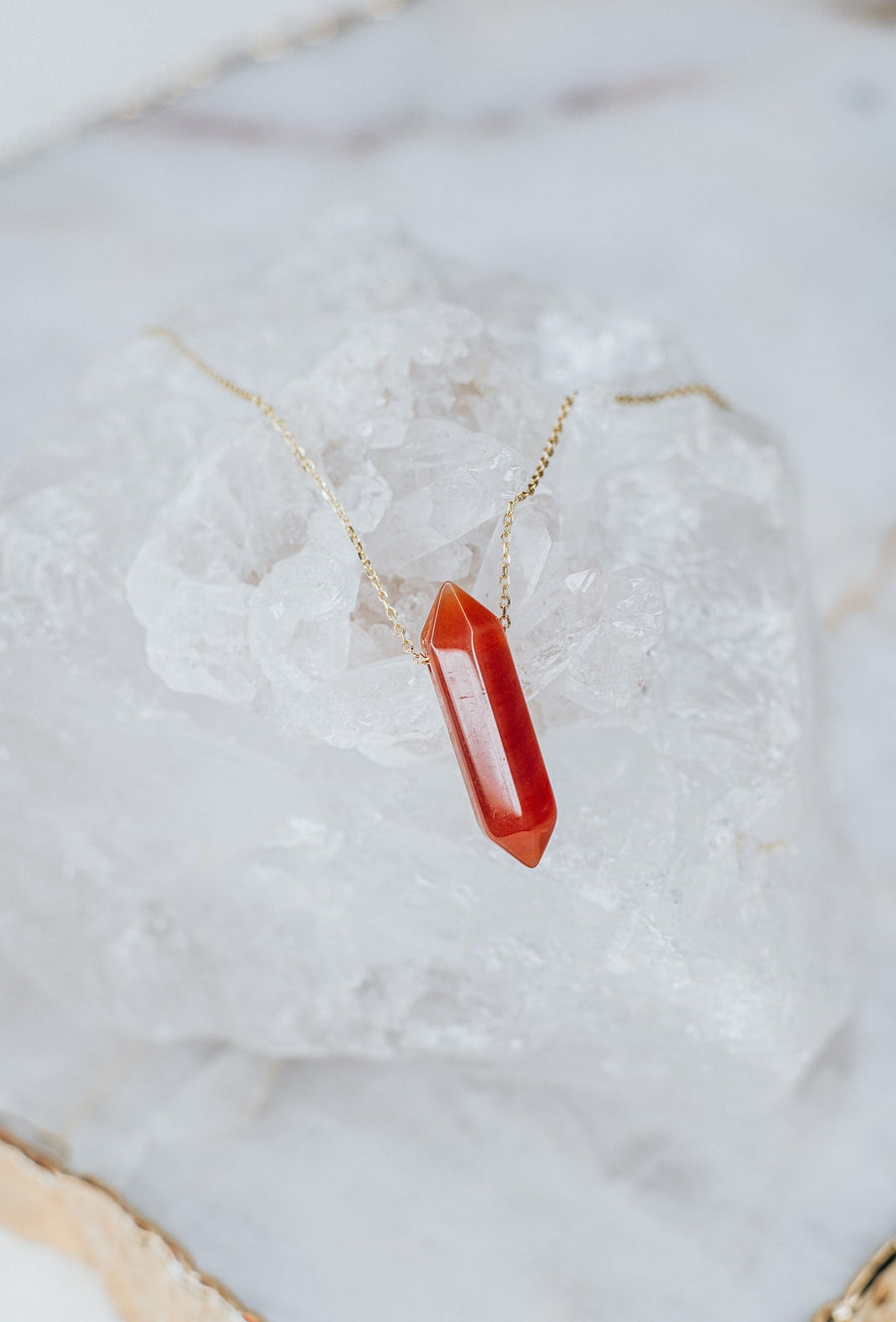 Collier à pointes en cornaline