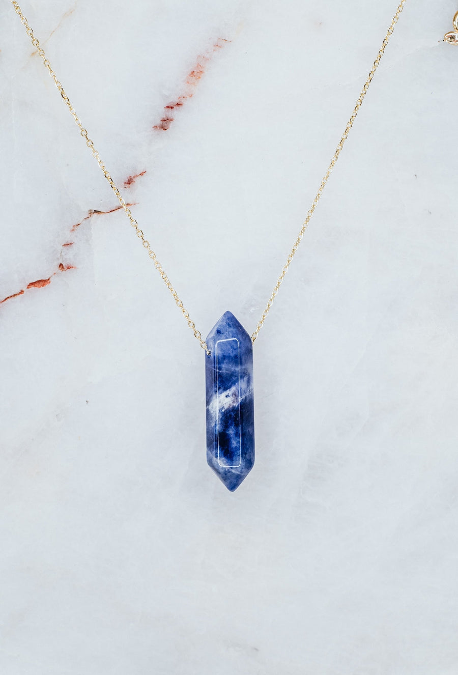 Sodalite point necklace