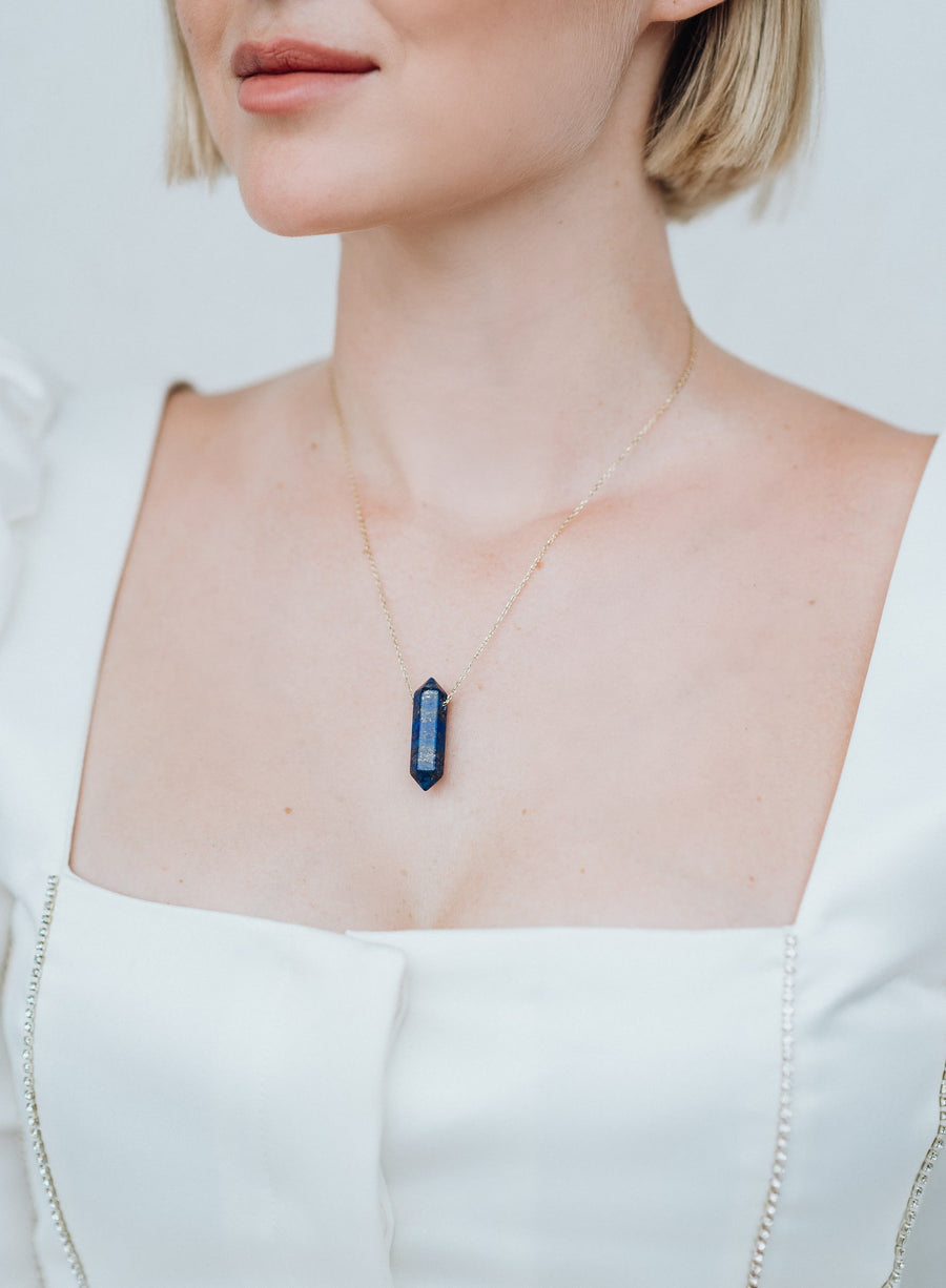 Collier à pointes en lapis-lazuli