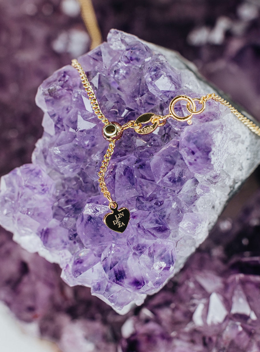 Collier cœur en quartz rose chaîne serpent