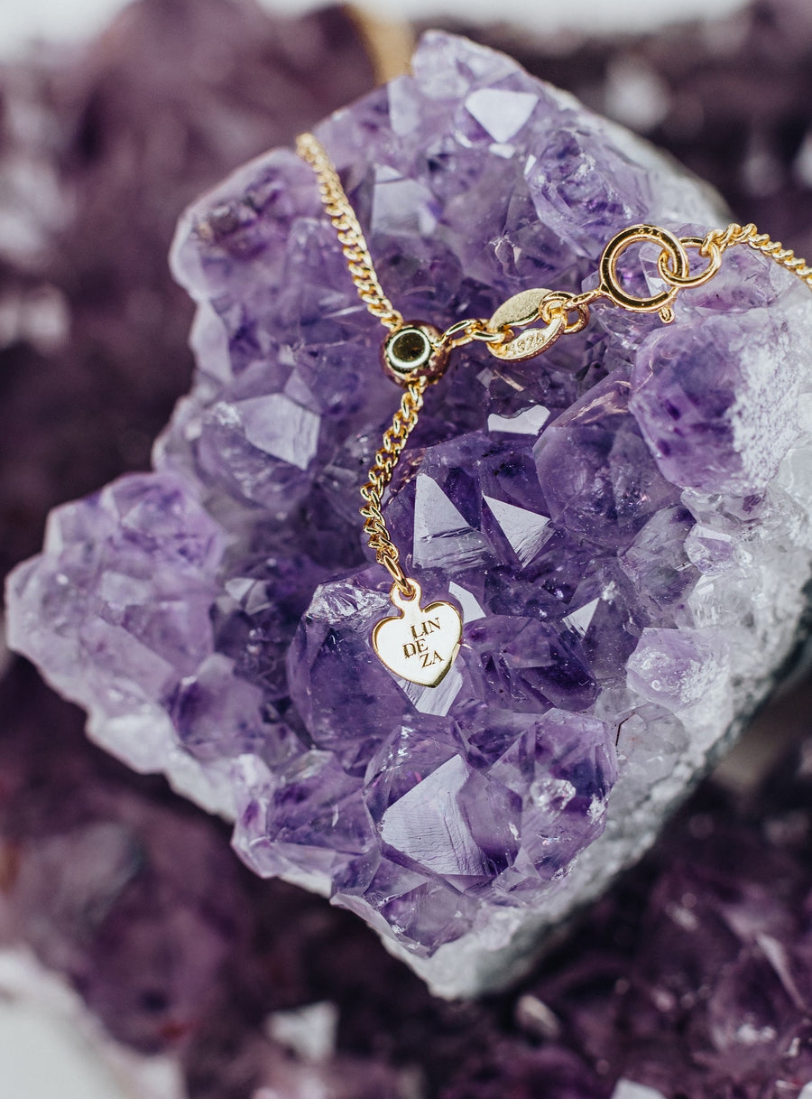 Collier cœur en quartz rose chaîne serpent