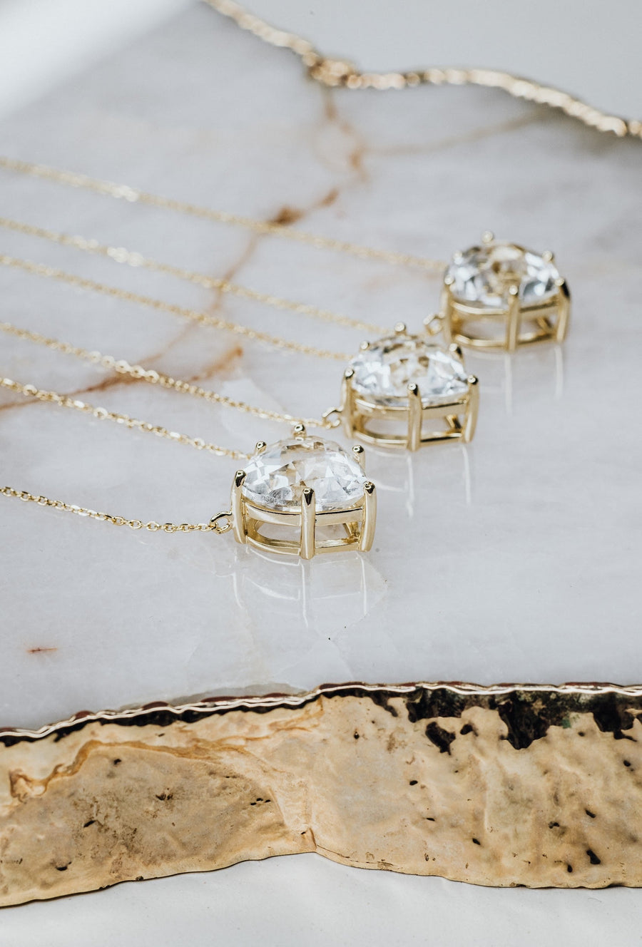 Collier cœur en quartz clair