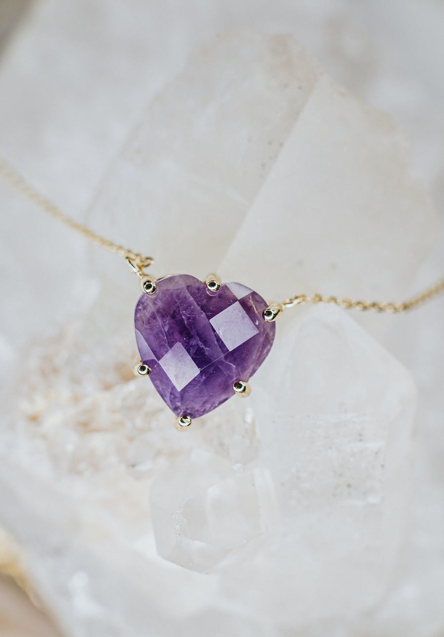 Amethyst heart necklace