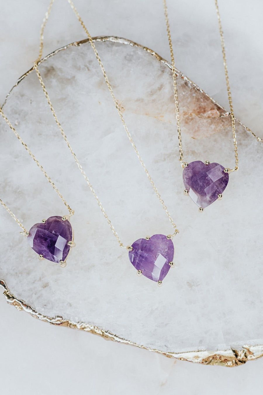 Amethyst heart necklace