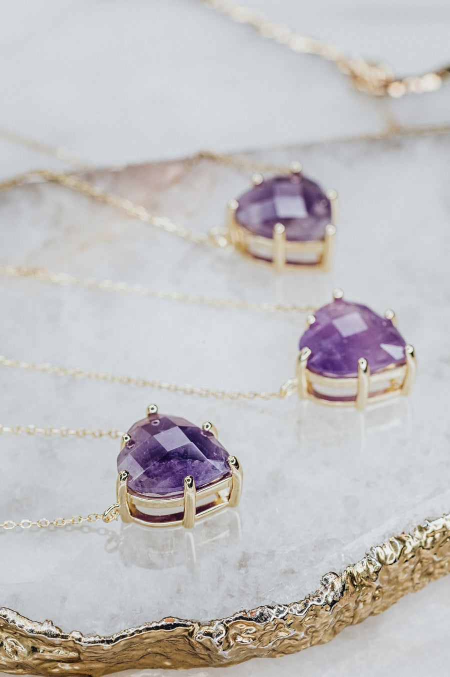 Amethyst heart necklace
