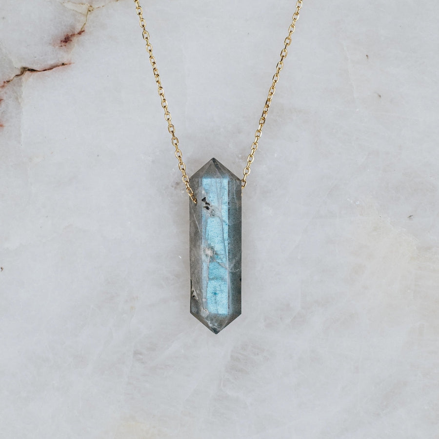 Collier à pointes en labradorite