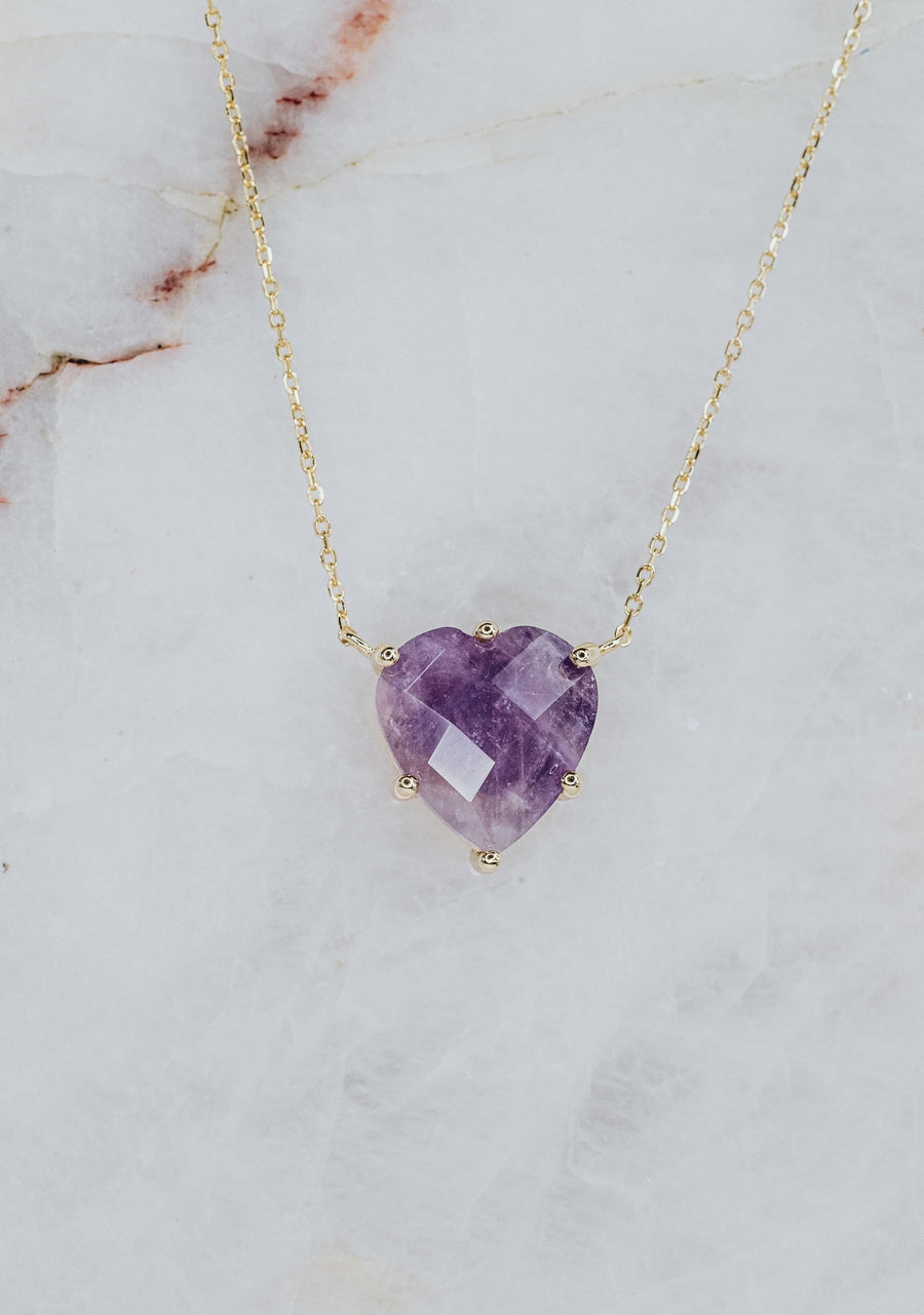 Amethyst heart necklace