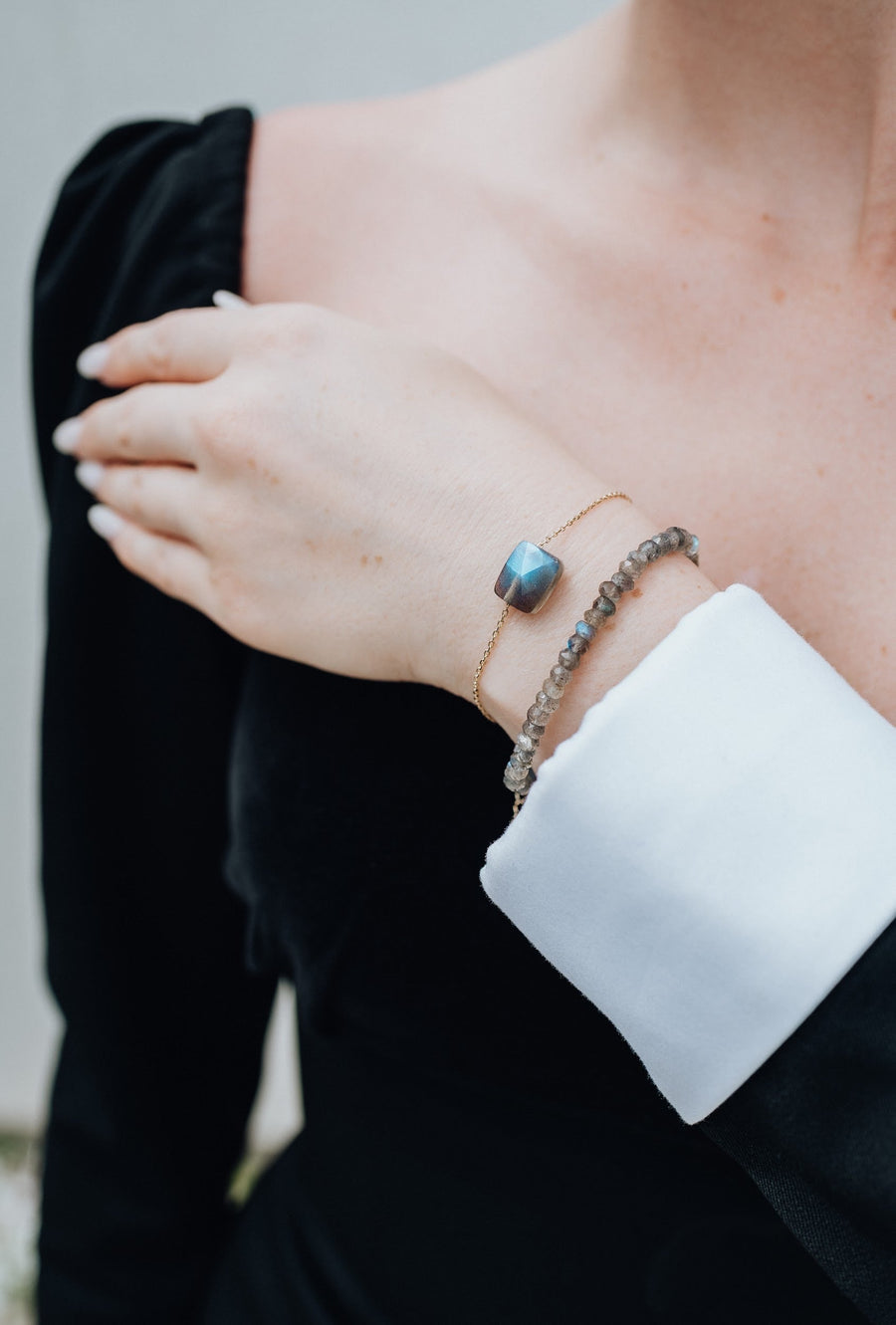 Labradorite silver bracelet