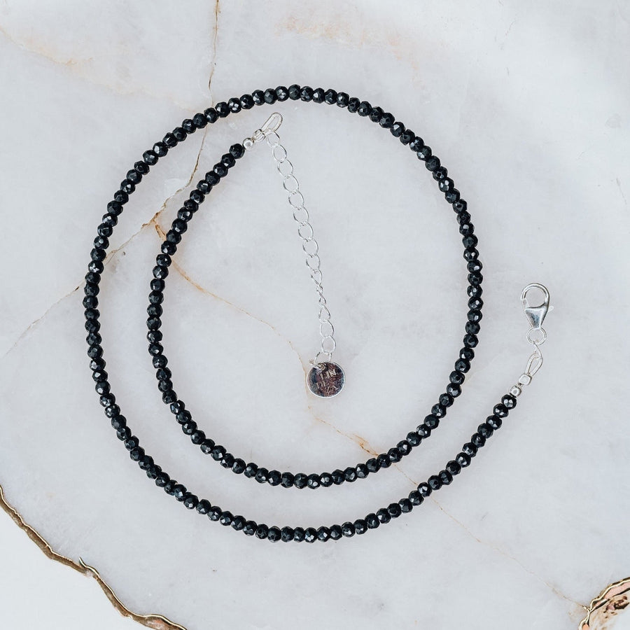 Black Onyx silver necklace