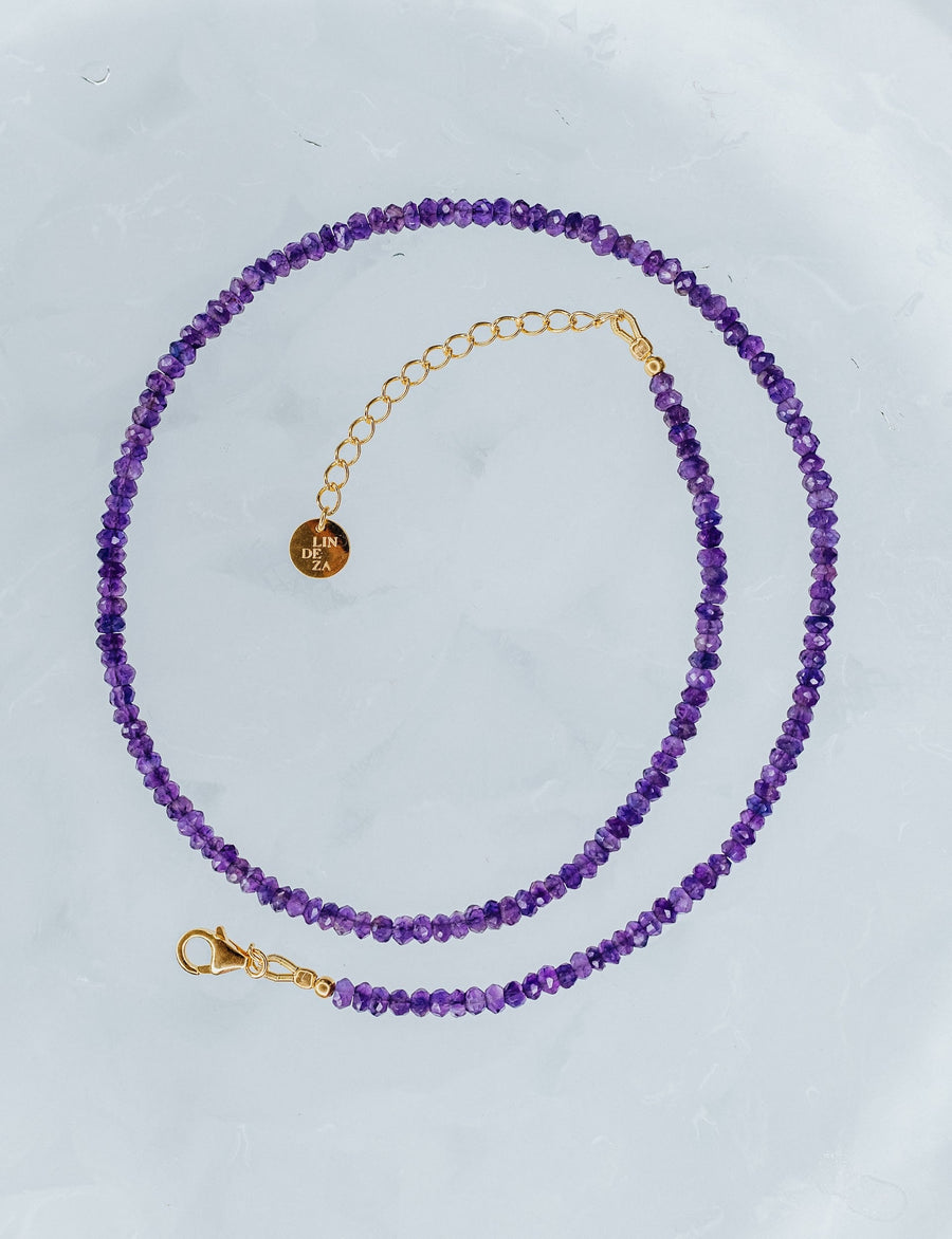 Collier d'argent en améthyste