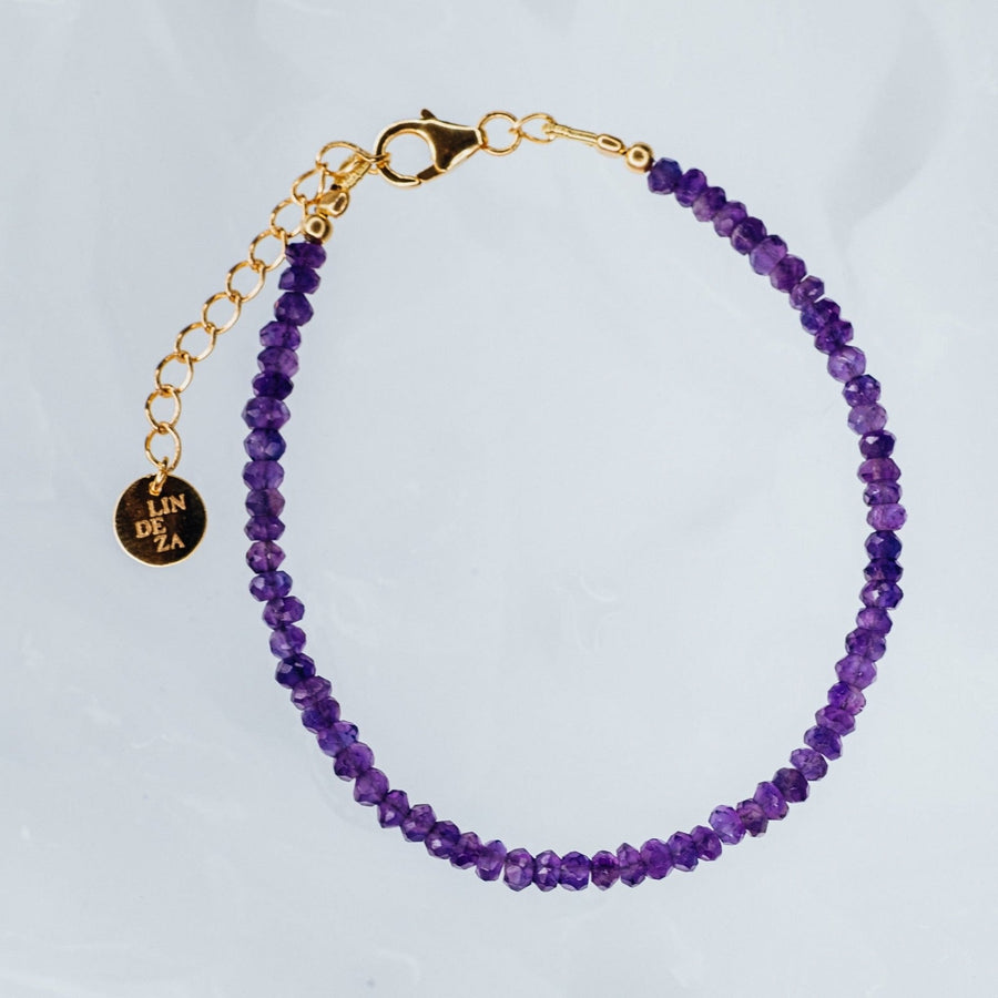 Bracelet d'améthyste en argent